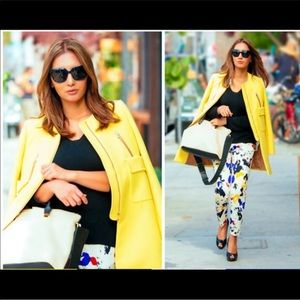 Zara yellow coat with pockets